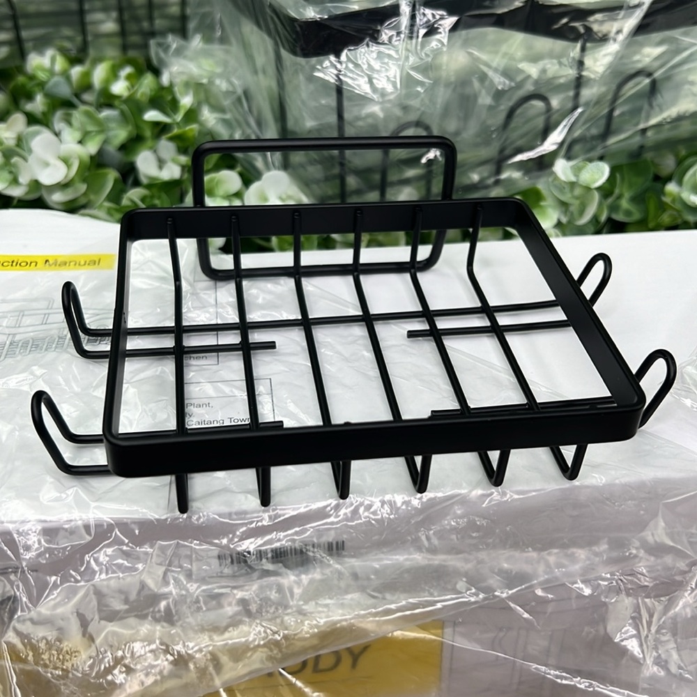 Adhesive Black Rustproof Stainless Steel Shower Caddy Organizers, 3 Pack - Picture 4 of 12
